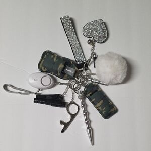 Safety Keychain Camo Bling